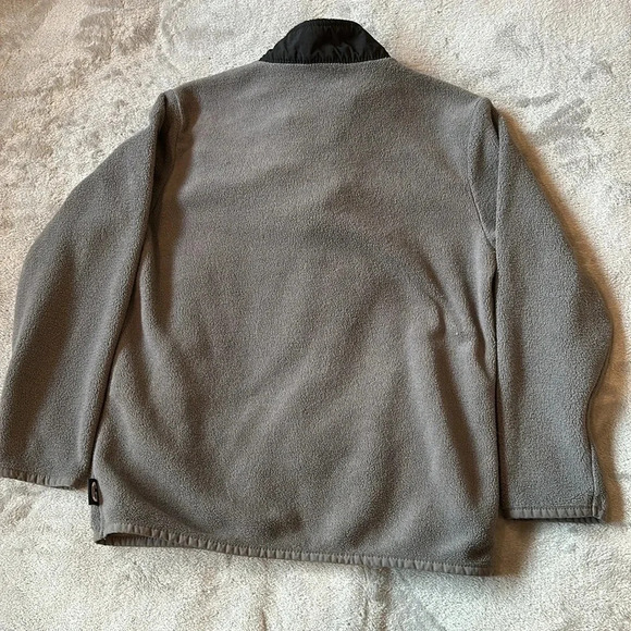 Gymboree - Grey/Black mock neck pullover fleece. Size M - Picture 2 of 4